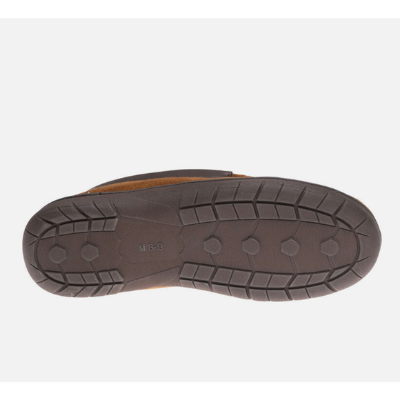 HAGGAR Men Smooth Venitian Slippers Tan Size M - Picture 4 of 5